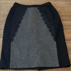 Lace detail Stretchy Pencil Skirt